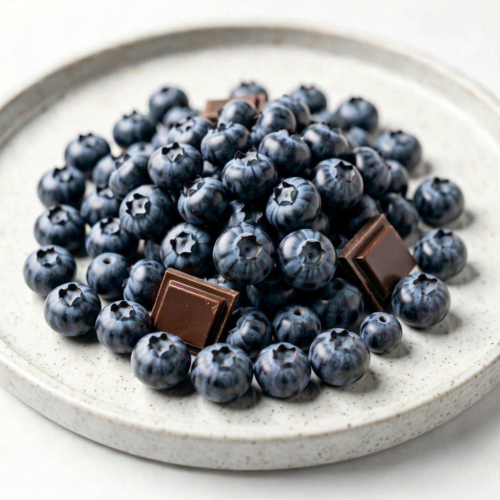 Blueberries and dark chocolate